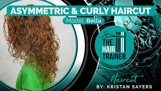 Bella: Asymmetric & Curly Mid-Length Haircut