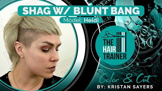 Heidi: Heidi: Shag with Blunt Bang Cut